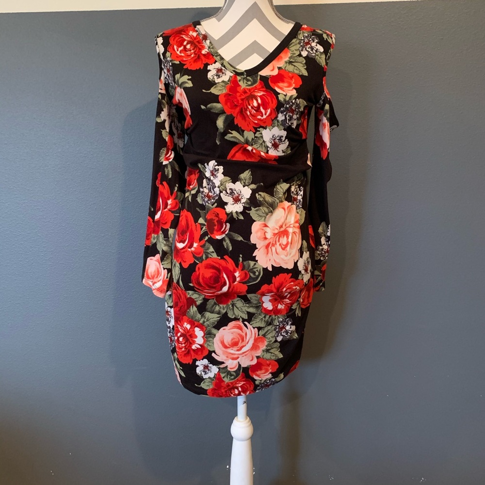 Stretchy Floral Maternity Dress